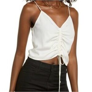 Vero Moda White Ruched Blouse